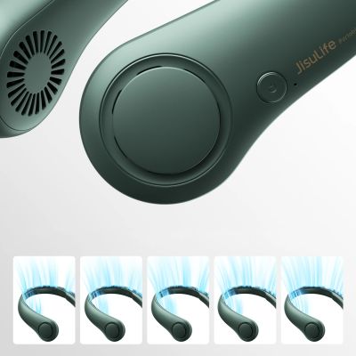 6. Jisulife Neck Fan Life3 Portable USB Neck Fan - Green