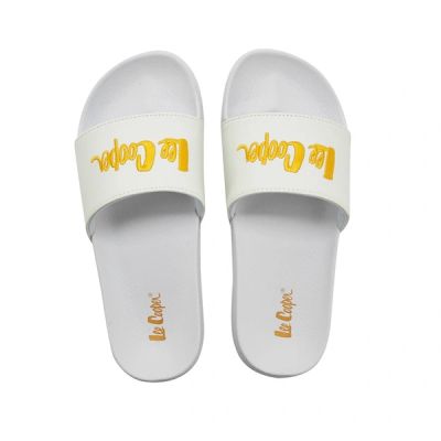 5. Lee Cooper women's sports shoes slip-on slippers comfortable lightweight white yellow