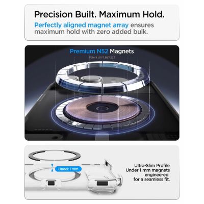 11. Spigen Ultra Hybrid Pro MagSafe Case for iPhone Duo - Clear and White