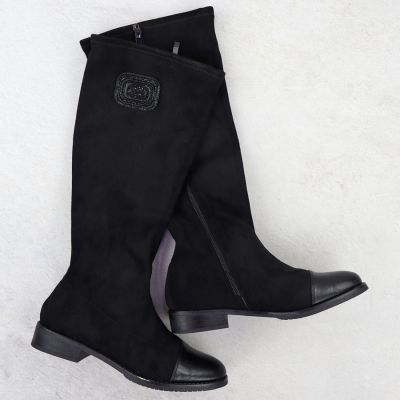 2. Women's black suede boots M.Daszyński MR2251-19