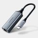 13. Ugreen external network adapter RJ45 - USB Type C (1000 Mbps / 1 Gbps) Gigabit Ethernet gray (CM199)
