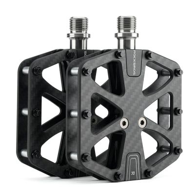 Rockbros C525 Carbon Fiber Platform Bike Pedals - Black