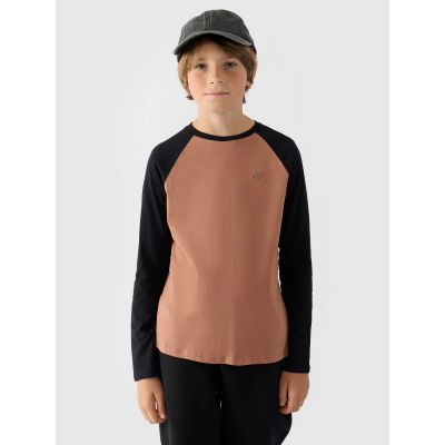 Longsleeve regular plain boys 4F Junior 4FJWAW24TLONM293-65S