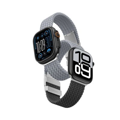 Set of 2 AmazingThing Blend Band for Apple Watch 45/46/49mm - Grey-Black/Grey