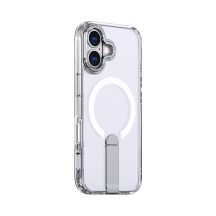 Hybrid Armor X Case for iPhone 17 with Stand, Compatible with MagSafe - Transparent