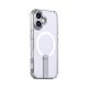 Hybrid Armor X Case for iPhone 17 with Stand, Compatible with MagSafe - Transparent