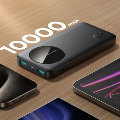 11. Powerbank Joyroom JR-PBF12 10000mAh 2.4A 2x USB-A 1x USB-C - black