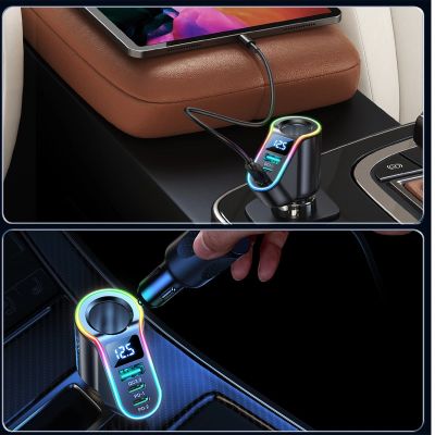 12. Joyroom Fast Car Charger 4in1 USB-A QC3.0 / 2xUSB-C PD 150W Black (JR-CL21)