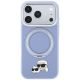 3. Karl Lagerfeld with Ring Stand 360 Karl & Choupette Heads Pin MagSafe case for iPhone 18 Pro / 17 Pro - light blue
