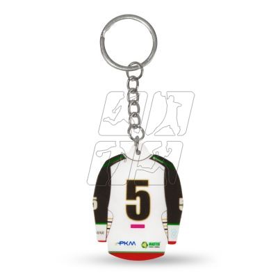 2. GKS Tychy hockey jersey keychain (Home) SREBBREKH-GKS