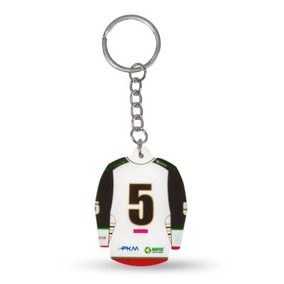 2. GKS Tychy hockey jersey keychain (Home) SREBBREKH-GKS