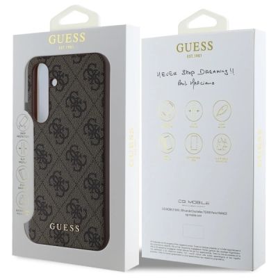8. Guess GUHCS24FEG4GFBR S24 FE S721 brown/brown hardcase 4G Metal Gold Logo