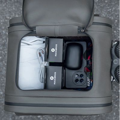 6. Rockbros waterproof bike pannier, for trunk, capacity 14l - gray