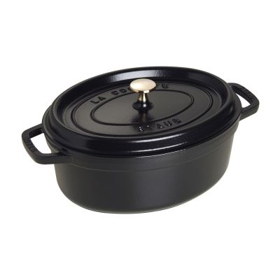 5. STAUB Oval Cast Iron Pot 4.2l Black