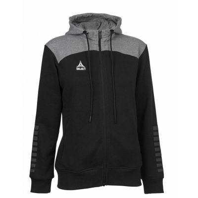 3. Select Oxford Zip Hoodie Women Black/Gray