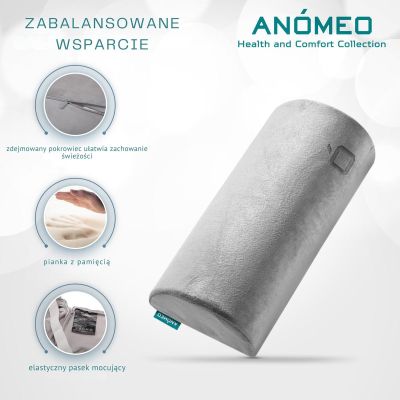 5. Large Half-Moon Back Support Pillow ANOMEO