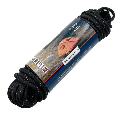 3. REFLECTIVE TRAVEL ROPE 15M BLACK REDCLIFFS