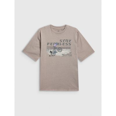 6. Boy's loose T-shirt with print 4F 4FJRSS26TTSHM4279-25S