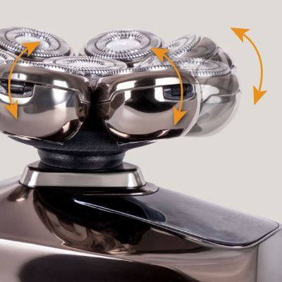 12. ELDOM G61 5W 7-BLADE SHAVING RAZOR, 60 MIN. RUN TIME + TRIMMER + HAIRDRYER ATTACHMENTS IPX6