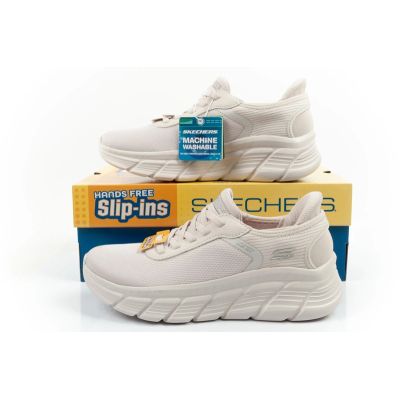 10. Skechers women's sports shoes Bobs B Flex SLIP-INS ecru comfortable