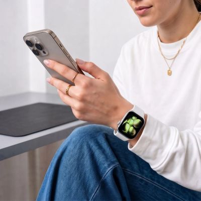 4. Tech-Protect Silicone Strap for Apple Watch 40 / 41 / 42 mm - White