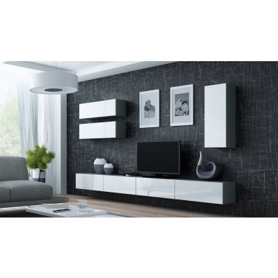 2. VIGO '90' full display cabinet 90/35/32 grey/white gloss
