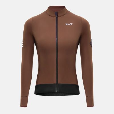 2. Rockbros YDWT006 TVI women's cycling jersey insulated autumn/winter S - brown