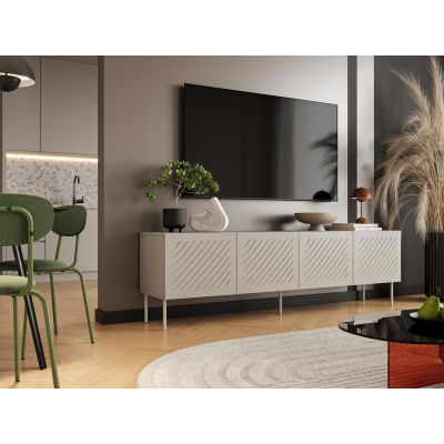 3. SIENA TV cabinet 200x40x60 cashmere matt