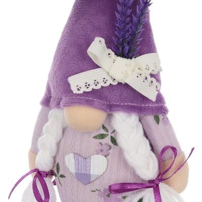 9. gnome lavender girl 20cm spring decoration