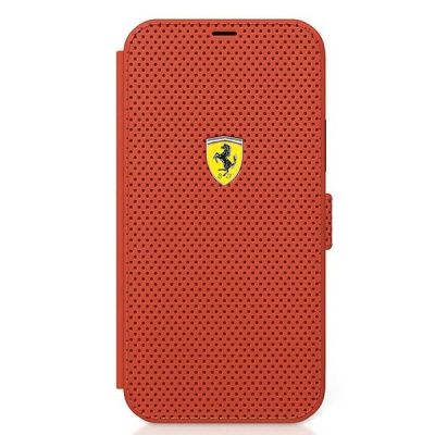 4. Ferrari FESPEFLBKP12SRE iPhone 12 mini 5.4" red/red book On Track Perforated