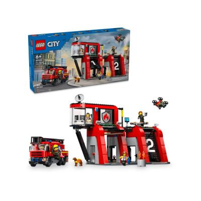 11. LEGO City 60414 Fire Station with Fire Truck