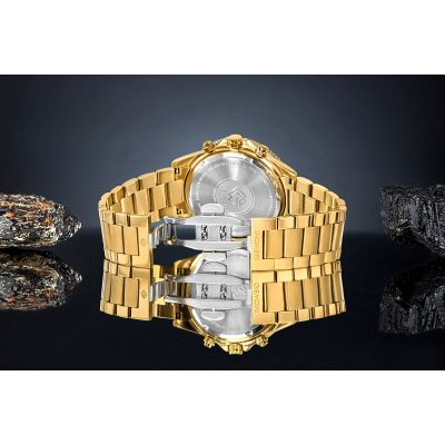 6. Men's Watch Giewont Chronograph Sapphire Gold Black GW3520-B4