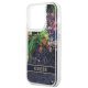 6. Guess Flower Liquid Glitter case for iPhone 14 Pro Max - blue