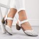 27. Rieker W RKR650 comfortable leather sandals white