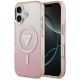 Guess IML Gradient Triangle Logo MagSafe Case for iPhone 17 - Pink