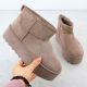 Women's beige suede snow boots Potocki 16322