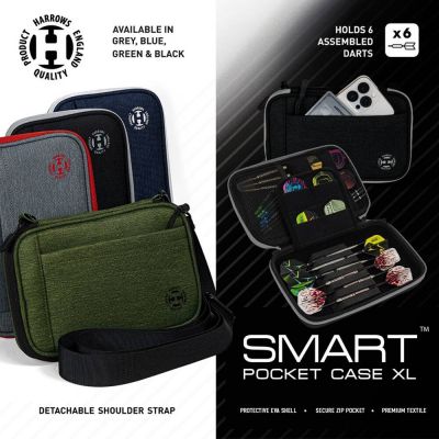 4. Harrows Smart Case 6 XL SmartcaseXL grey/red dart case