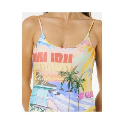 5. Women's RIP CURL Hotel Malibu Cheeky One Piece swimsuit, multicolor