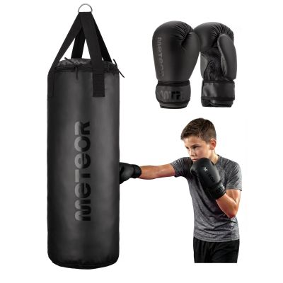 8. Meteor 12kg Punching Bag and 6oz Boxing Gloves Set
