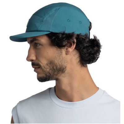 3. Buff 5 Panel Go Cap – Solid Teal