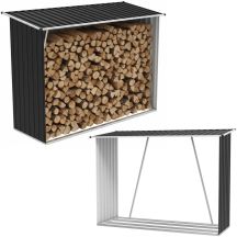 GARDEN HOUSE WOODEN SHELF STEEL SHELF 217x83x154CM