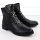 3. Women’s Black Floral Ankle Boots Jezzi ASA62-16