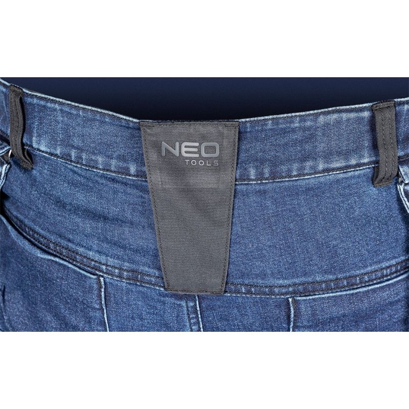 5. DENIM WORK TROUSERS WITH CORDURA REINFORCEMENTS, NAVY BLUE, SIZE M