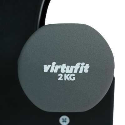 16. VIRTUFIT NEOPRENE DUMBBELL SET - BAR BELL SET - WITH HANDLE