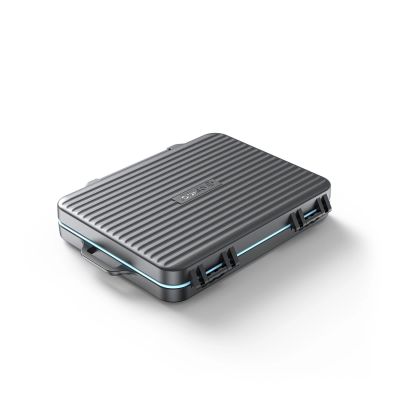 Black Memory Card Case for 2.5" SSD, 2.5" HDD, M.2 SSD, SD Card, Micro SD Card, CompactFlash Card and Card Readers