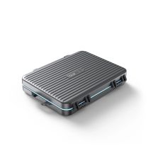 Black Memory Card Case for 2.5" SSD, 2.5" HDD, M.2 SSD, SD Card, Micro SD Card, CompactFlash Card and Card Readers