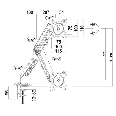 12. MACLEAN MONITOR MOUNT BLACK MC-860N