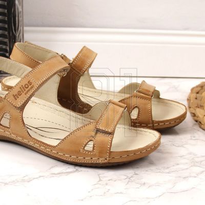6. Comfortable brown leather sandals W Helios 205