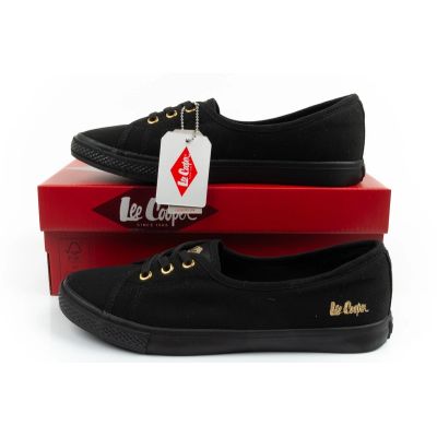 10. Lee Cooper shoes women's sneakers sporty black slip-on ballet flats