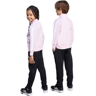 3. adidas Essentials Climacool Pink and Black Kids Tracksuit JX8771